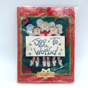 Danglers True Colors Joy To The World Christmas Cross Stitch SRK70033 6.75x8.25